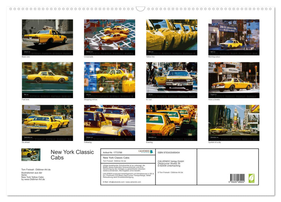 New York Classic Cabs (CALVENDO Wandkalender 2025)