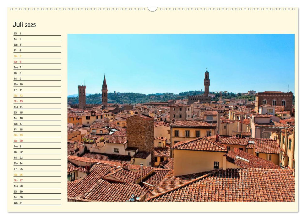 Florenz - Schönheit in der Toskana (CALVENDO Premium Wandkalender 2025)