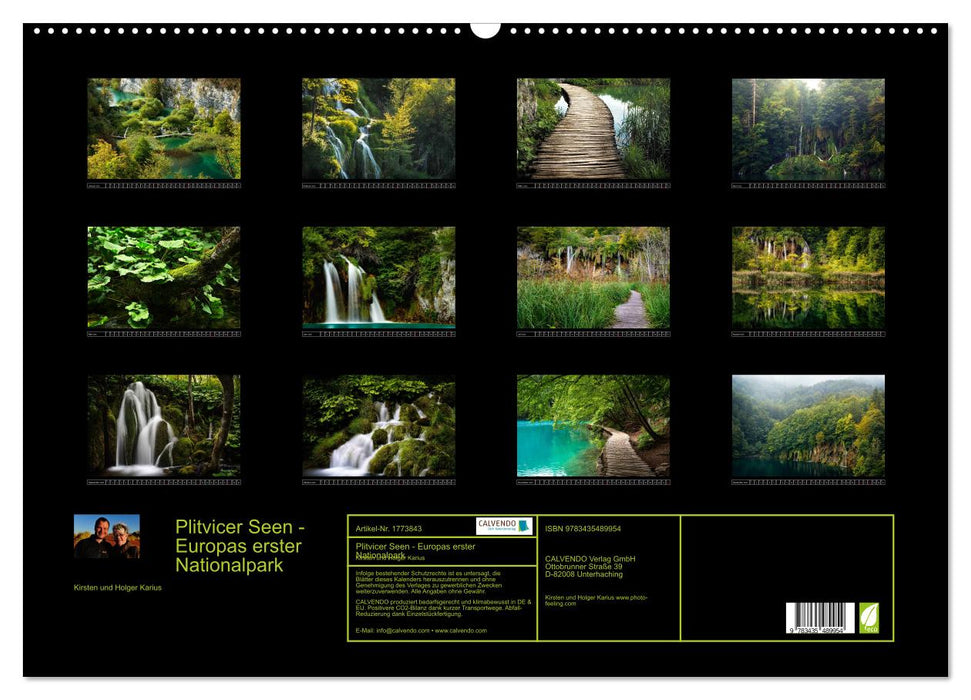 Plitvicer Seen - Europas erster Nationalpark (CALVENDO Wandkalender 2025)