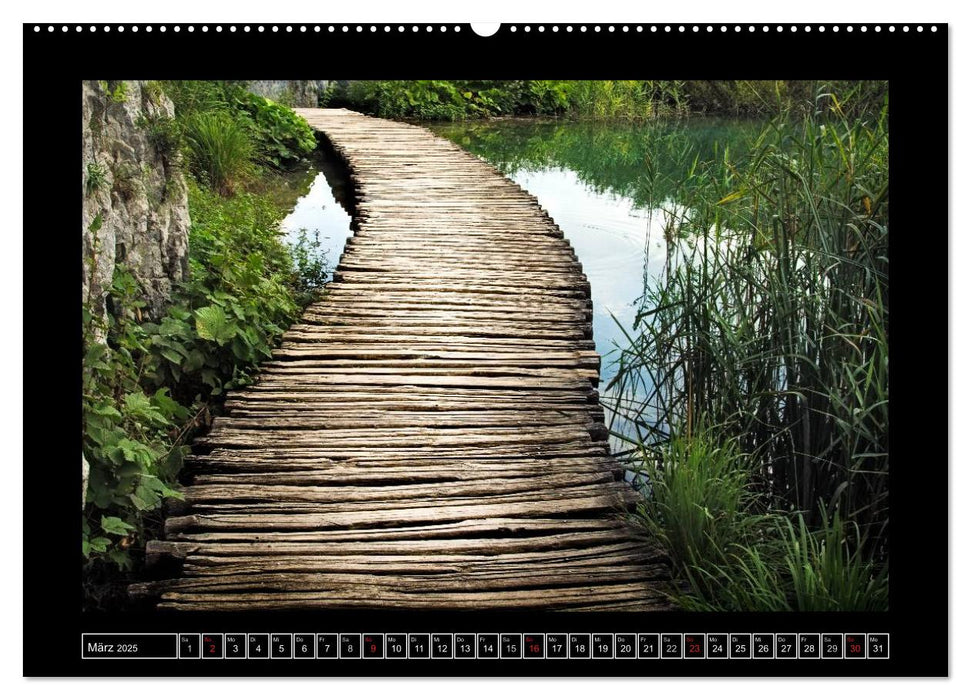 Plitvicer Seen - Europas erster Nationalpark (CALVENDO Wandkalender 2025)