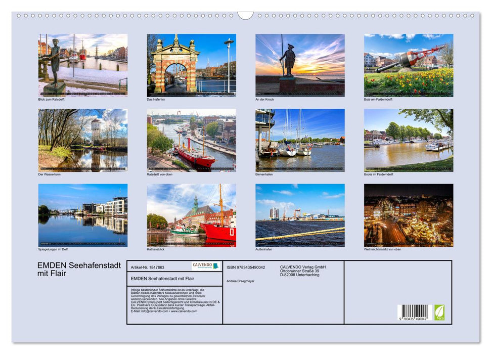 EMDEN Seehafenstadt mit Flair (CALVENDO Wandkalender 2025)