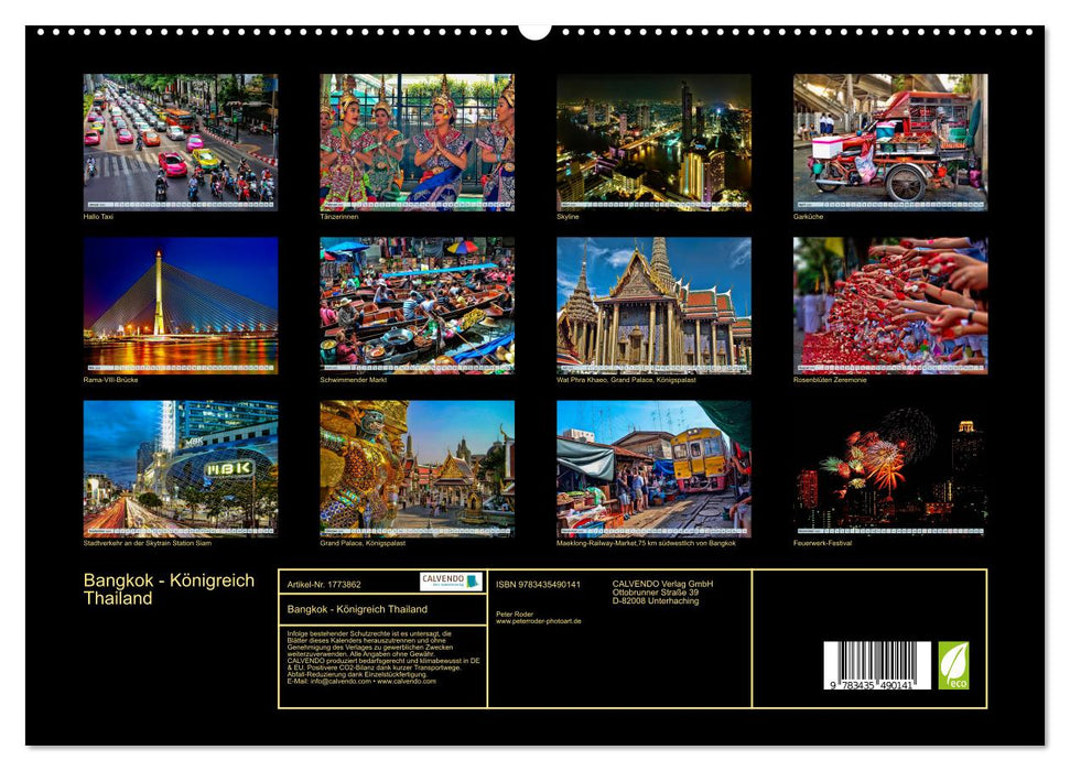 Bangkok - Königreich Thailand (CALVENDO Premium Wandkalender 2025)