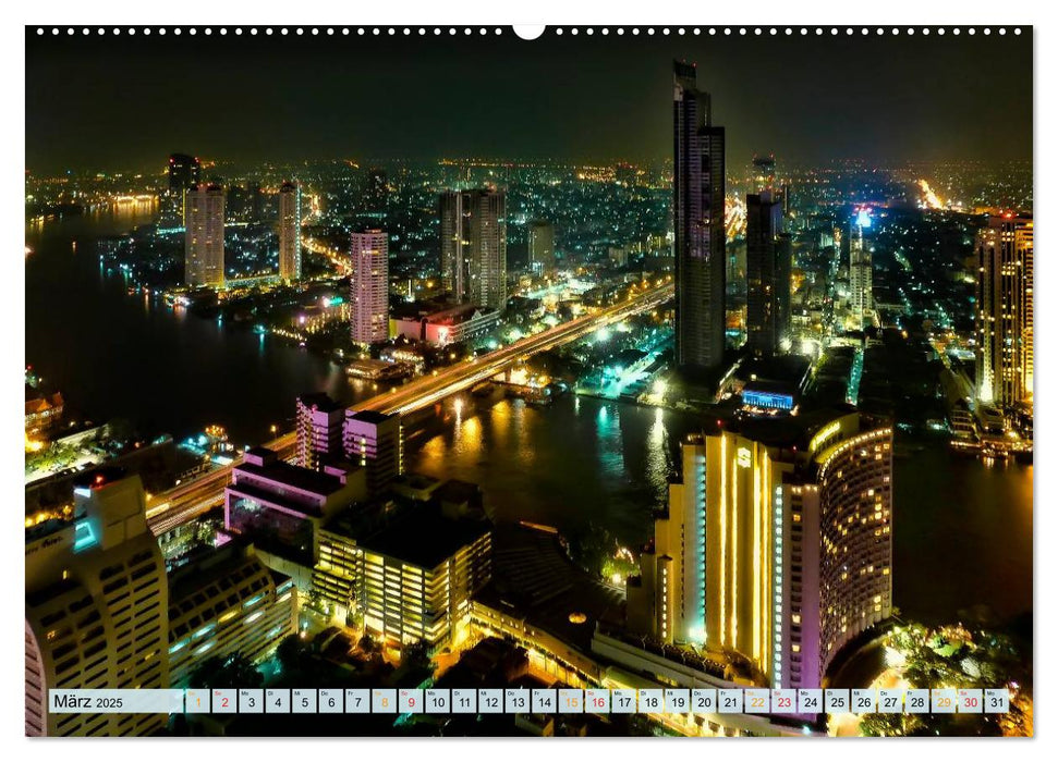 Bangkok - Königreich Thailand (CALVENDO Premium Wandkalender 2025)