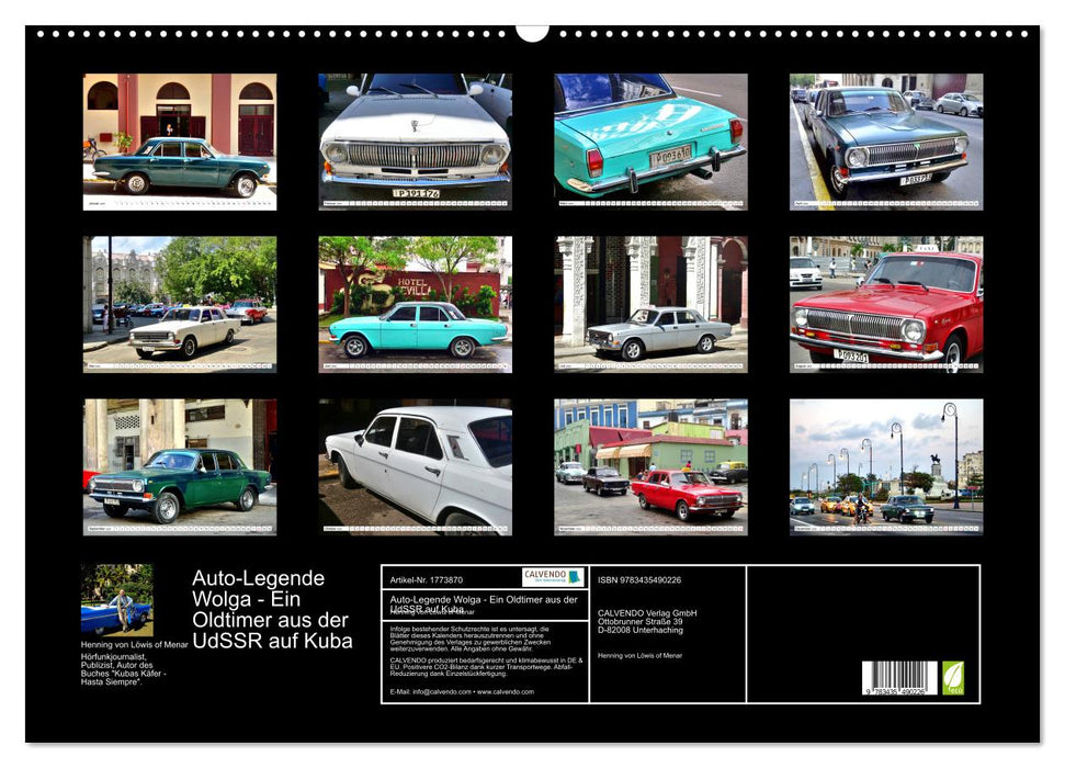 Auto-Legende Wolga - Ein Oldtimer aus der UdSSR auf Kuba (CALVENDO Wandkalender 2025)