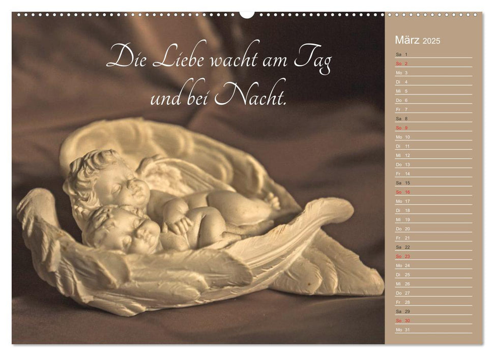 Engel - Die Worte der Liebe (CALVENDO Premium Wandkalender 2025)