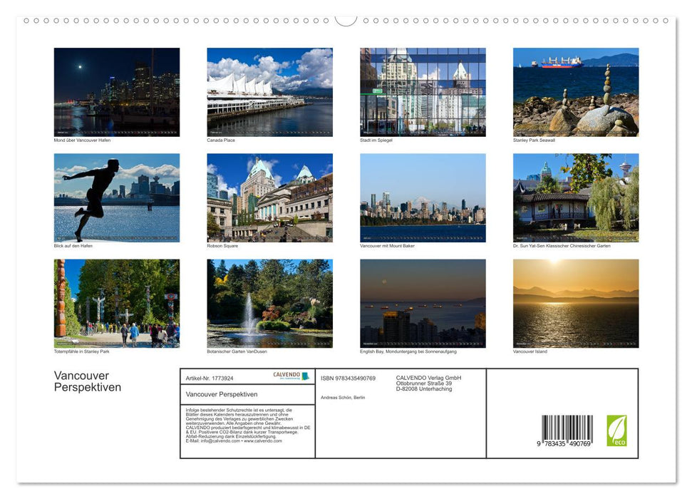 Vancouver Perspektiven (CALVENDO Premium Wandkalender 2025)