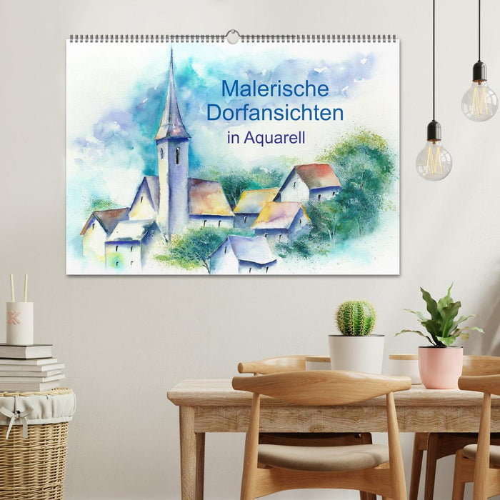 Malerische Dorfansichten in Aquarell (CALVENDO Wandkalender 2025)