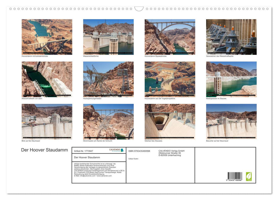 Der Hoover Staudamm (CALVENDO Wandkalender 2025)