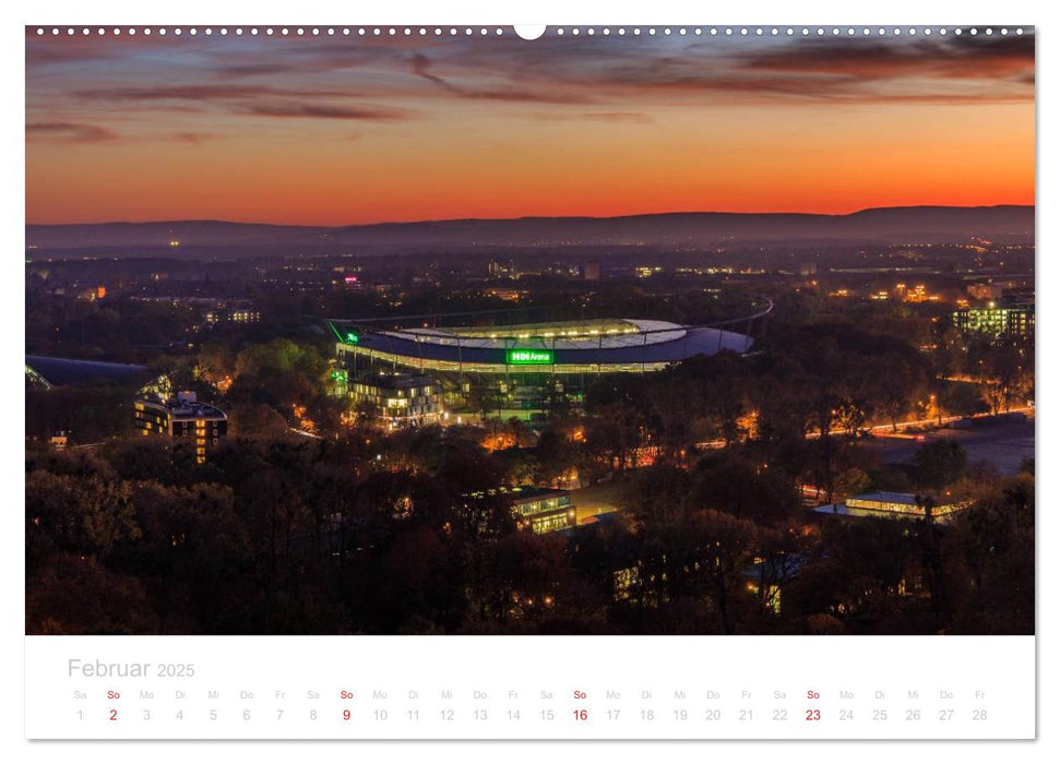 Hannover bei Nacht (CALVENDO Premium Wandkalender 2025)