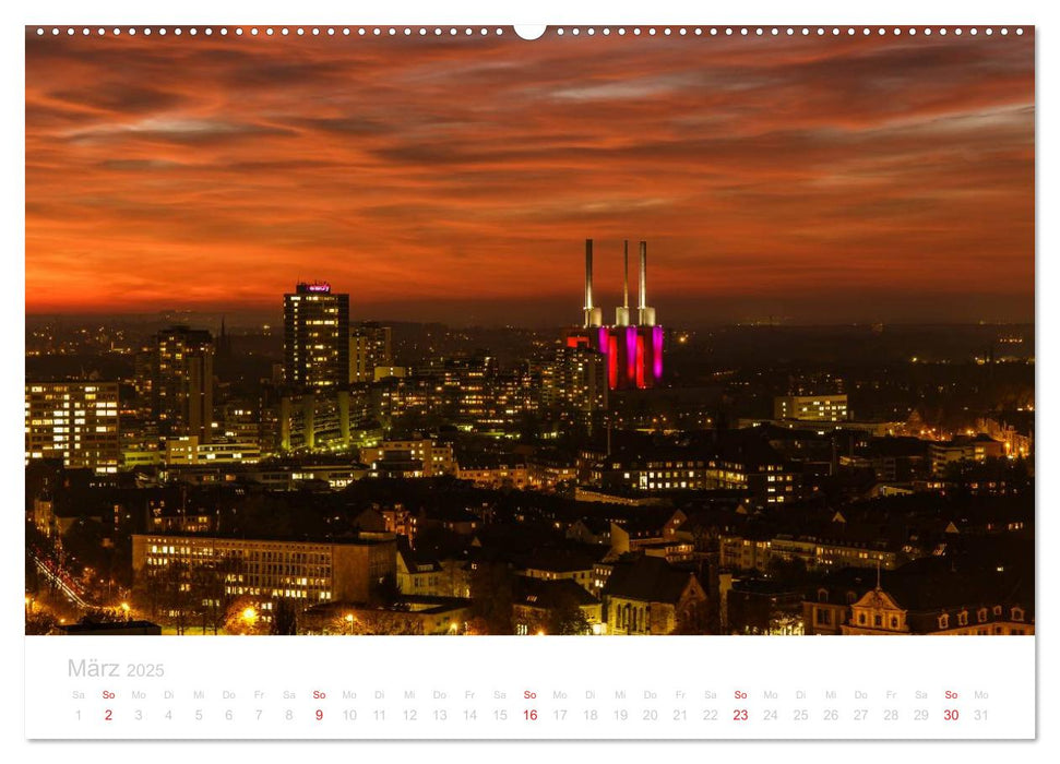 Hannover bei Nacht (CALVENDO Premium Wandkalender 2025)