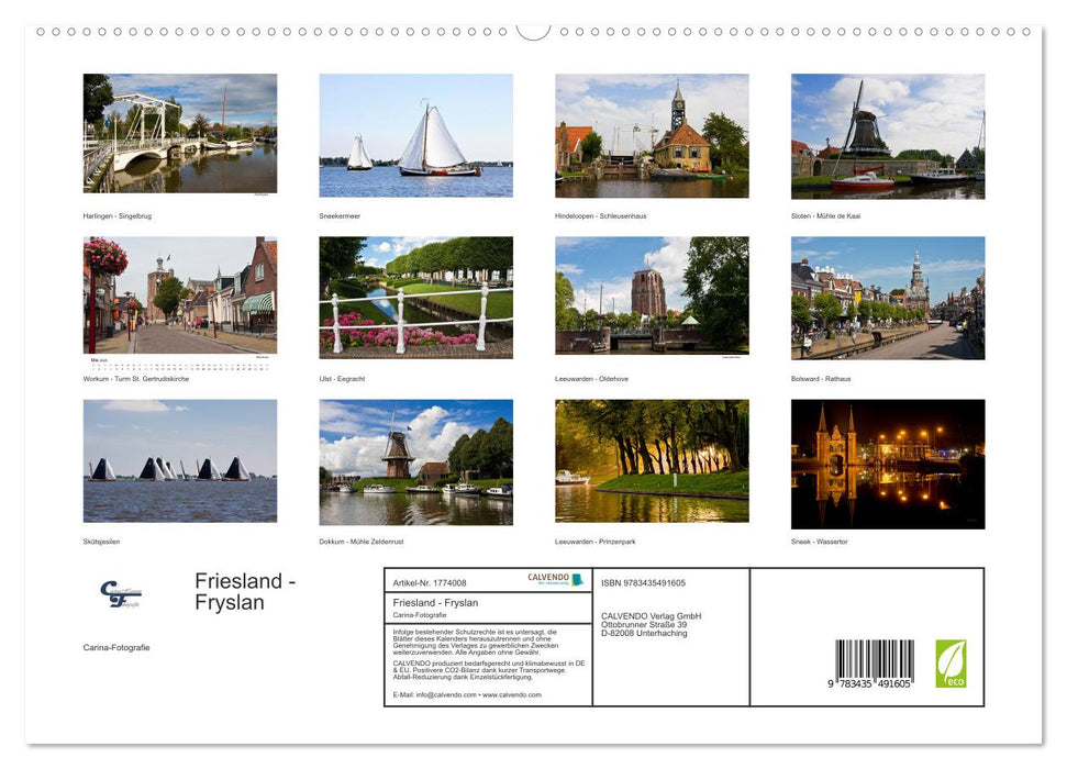 Friesland - Fryslan (CALVENDO Premium Wandkalender 2025)