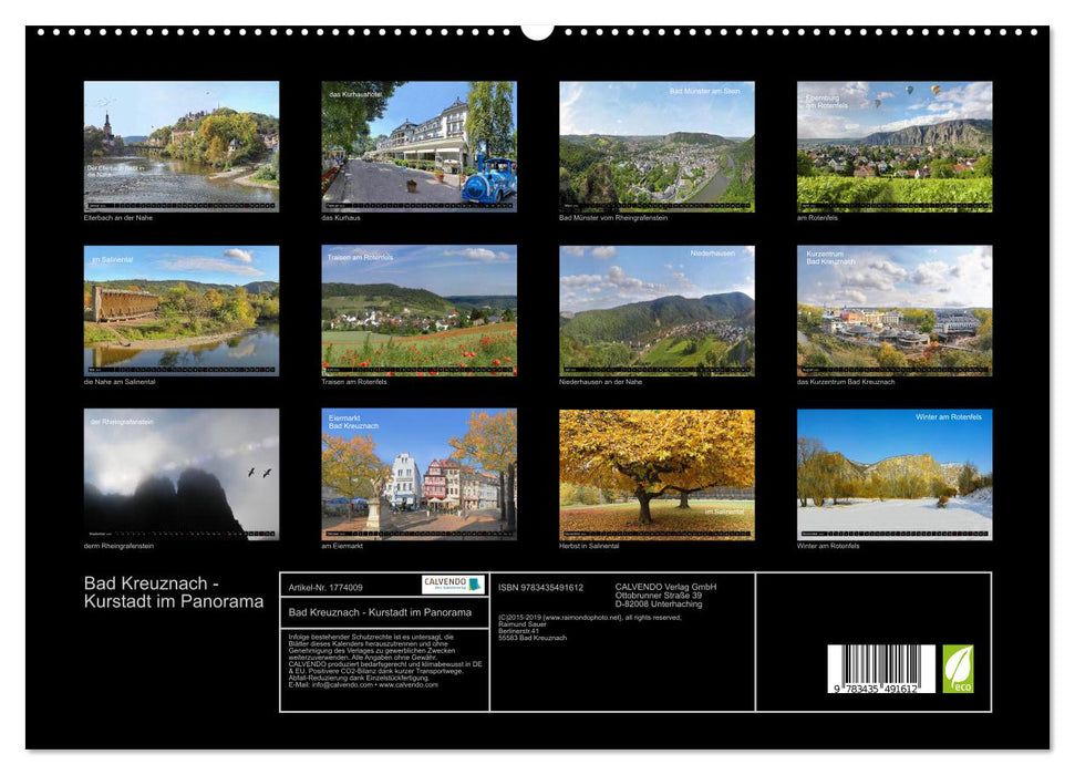 Bad Kreuznach - Kurstadt im Panorama (CALVENDO Premium Wandkalender 2025)