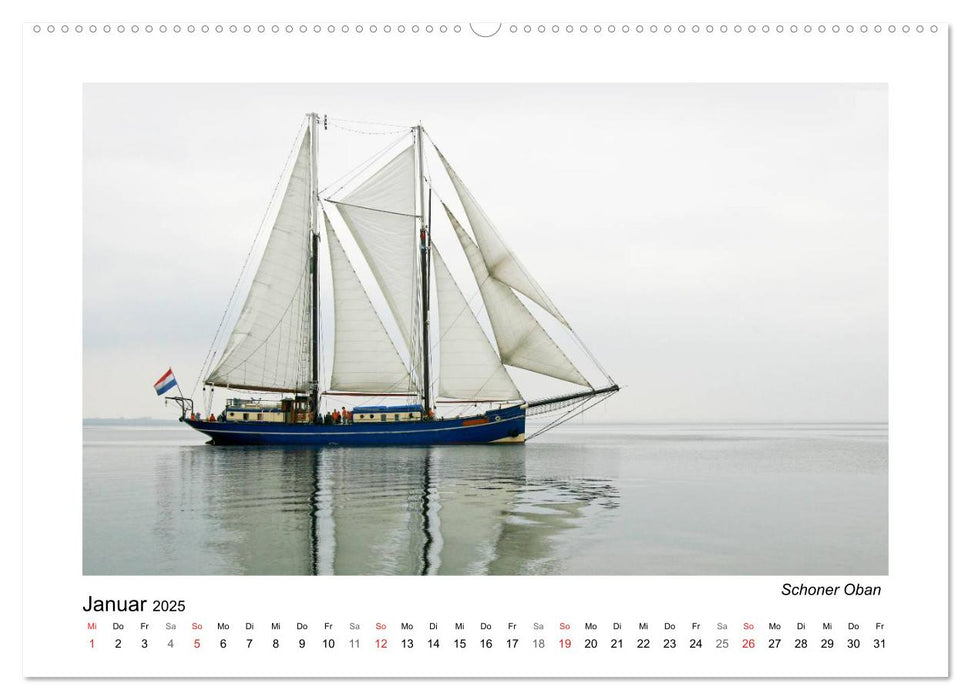 Traditionsschiffe auf der Ostsee (CALVENDO Premium Wandkalender 2025)