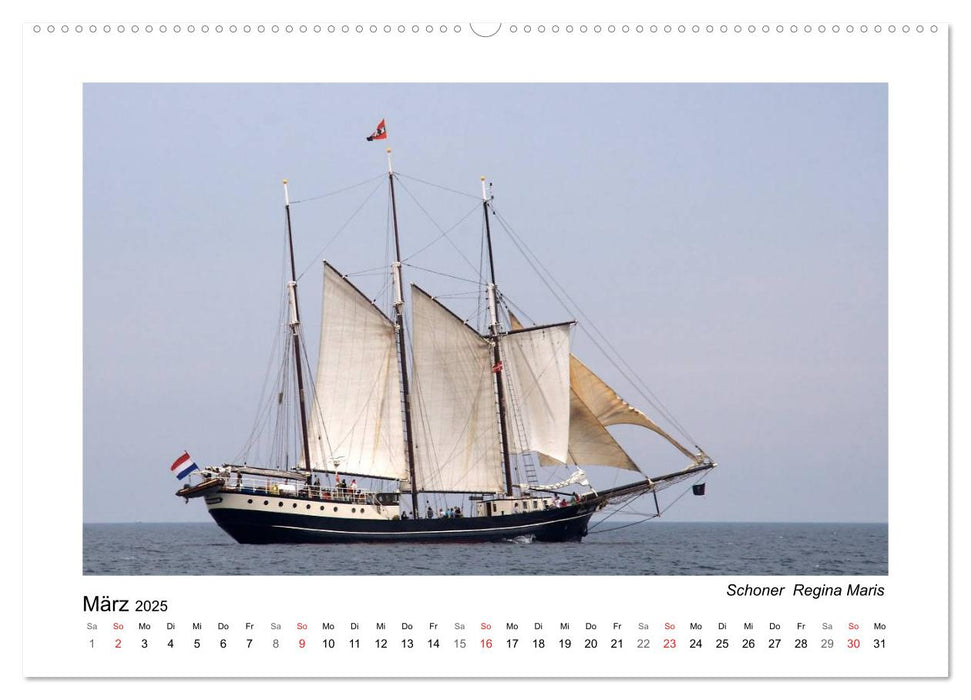 Traditionsschiffe auf der Ostsee (CALVENDO Premium Wandkalender 2025)