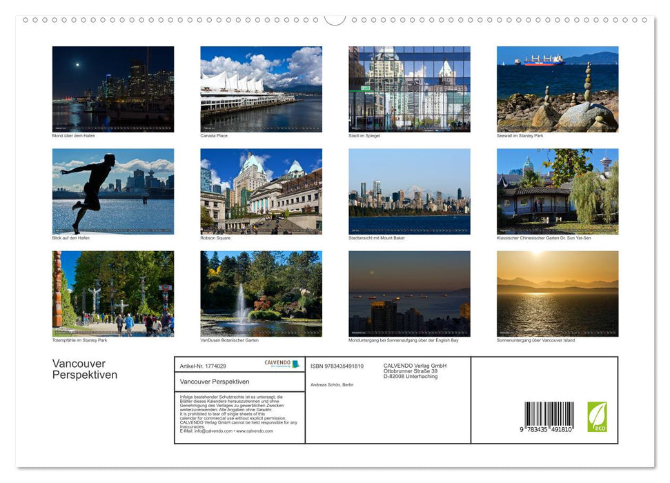 Vancouver Perspektiven (CALVENDO Premium Wandkalender 2025)