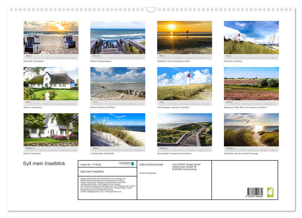 Sylt mein Inselblick (CALVENDO Wandkalender 2025)