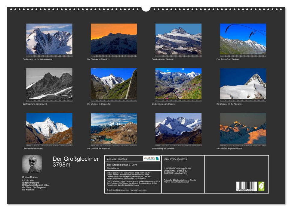 Der Großglockner 3798m (CALVENDO Wandkalender 2025)