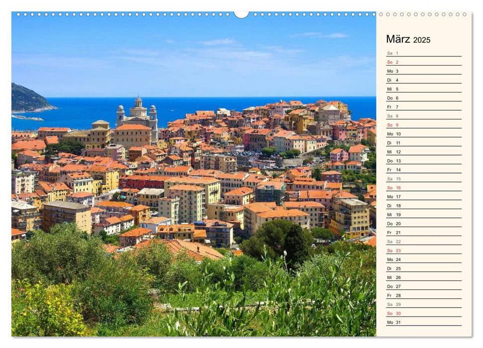 Riviera di Ponente (CALVENDO Premium Wandkalender 2025)