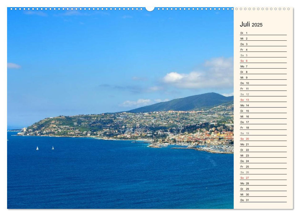 Riviera di Ponente (CALVENDO Premium Wandkalender 2025)