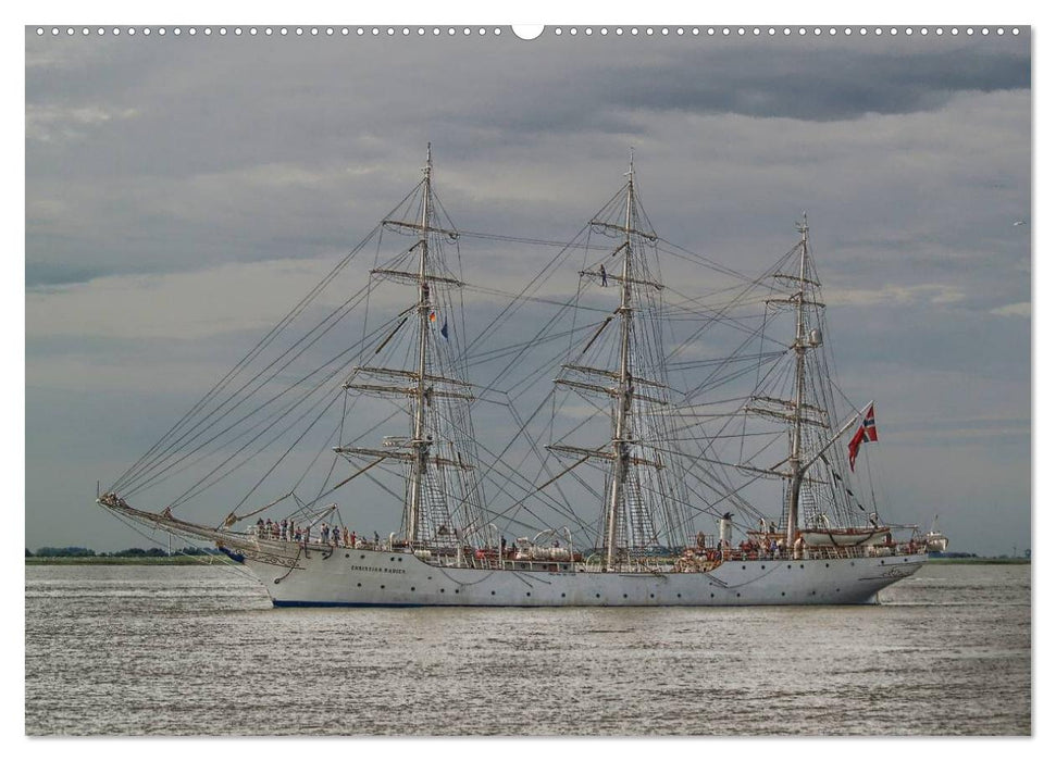 Großsegler auf der Weser (CALVENDO Premium Wandkalender 2025)