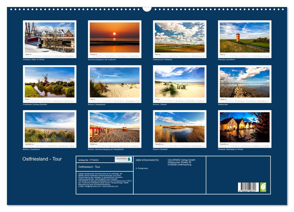 Ostfriesland - Tour (CALVENDO Wandkalender 2025)