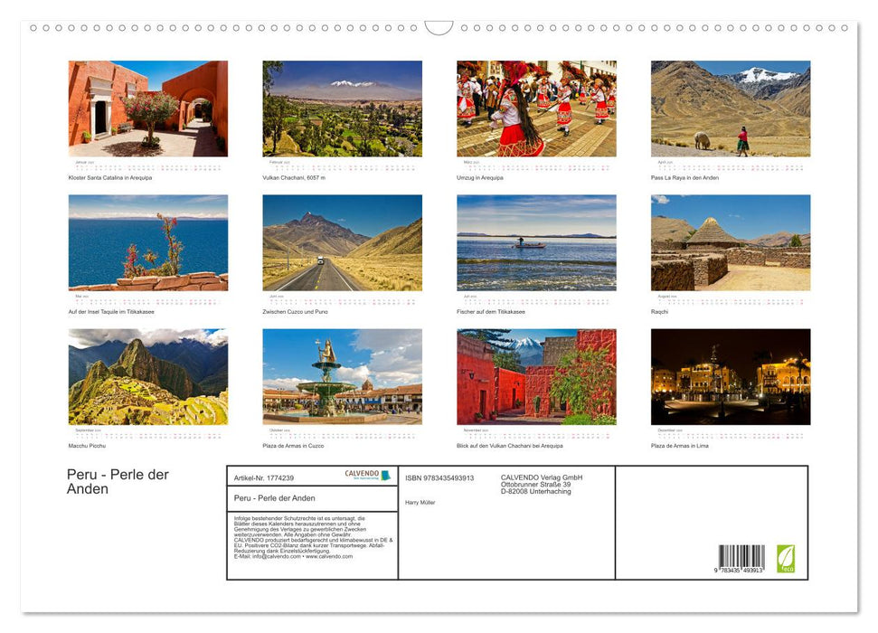 Peru - Perle der Anden (CALVENDO Wandkalender 2025)