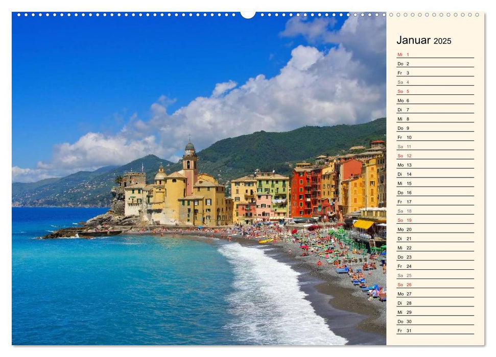 Urlaub an der Italienischen Riviera (CALVENDO Premium Wandkalender 2025)