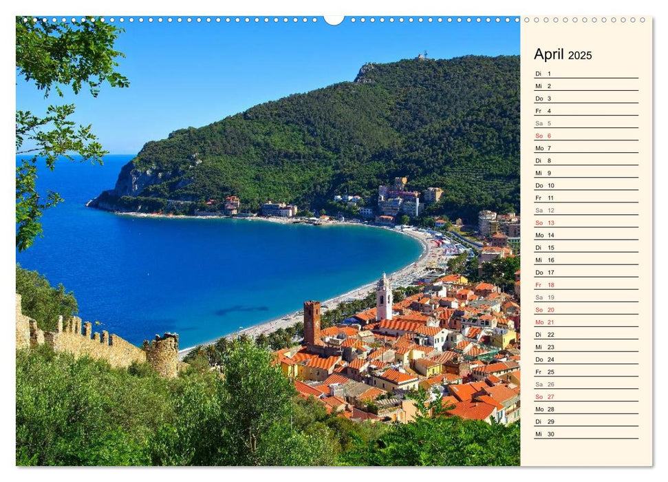 Urlaub an der Italienischen Riviera (CALVENDO Premium Wandkalender 2025)