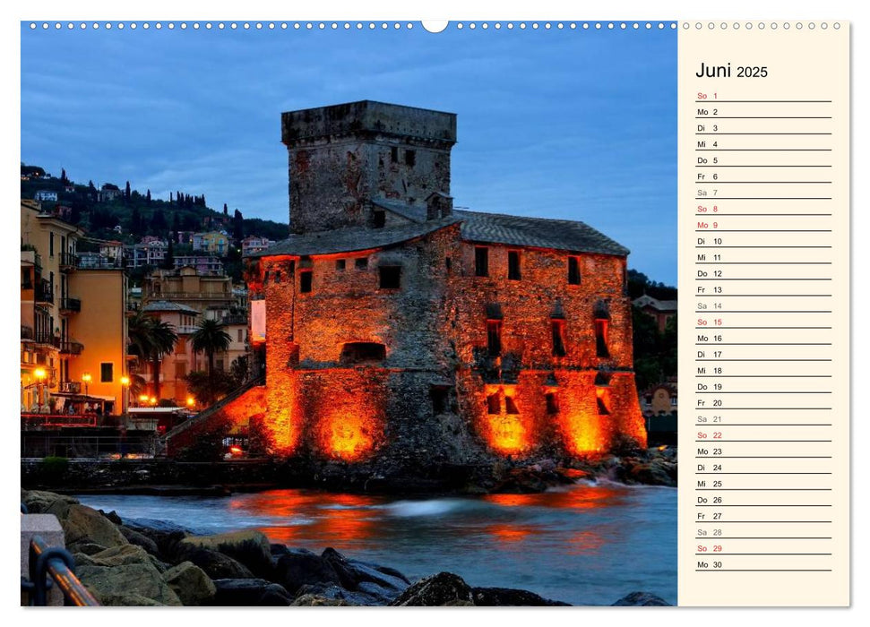 Urlaub an der Italienischen Riviera (CALVENDO Premium Wandkalender 2025)