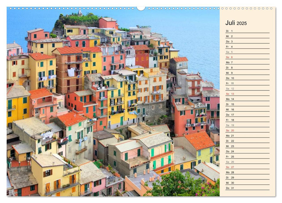 Cinque Terre - Malerische, verträumte Dörfer an der ligurischen Küste (CALVENDO Premium Wandkalender 2025)