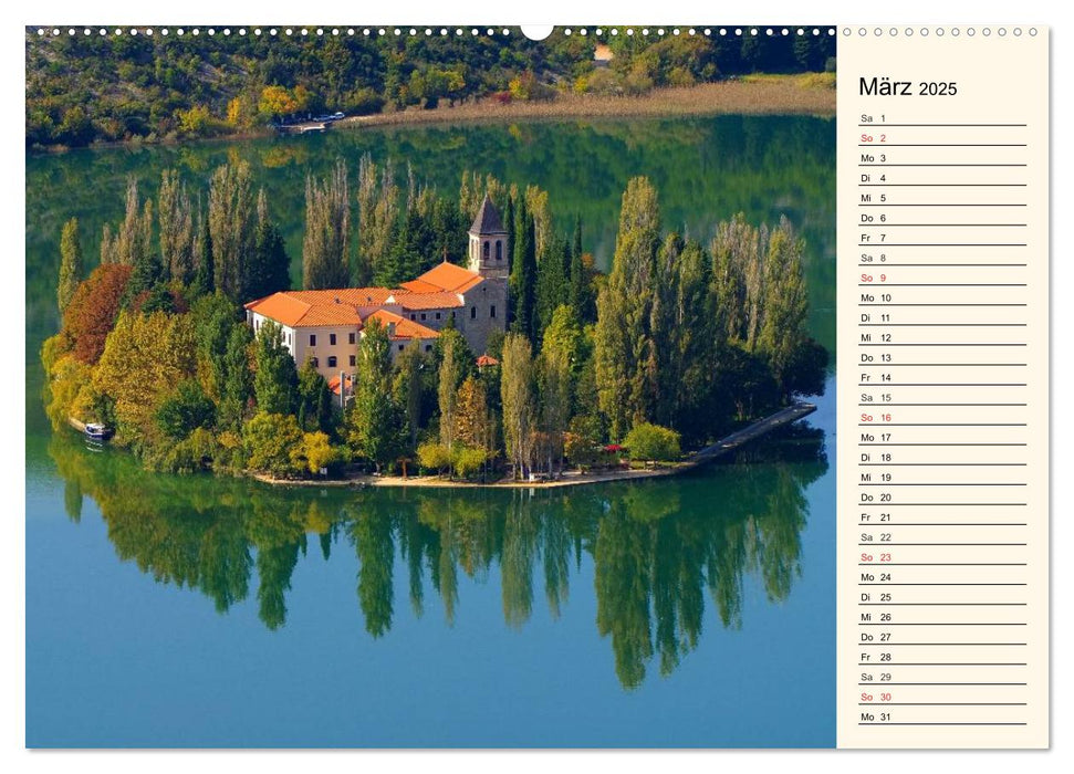 Šibenik und die Krka - Unterwegs in Mitteldalmatien (CALVENDO Premium Wandkalender 2025)