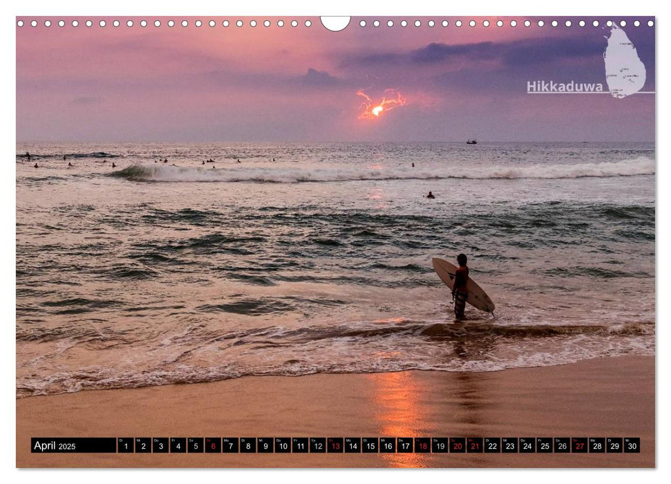 Sri Lanka, eine Reise über die Insel der King Coconut (CALVENDO Wandkalender 2025)