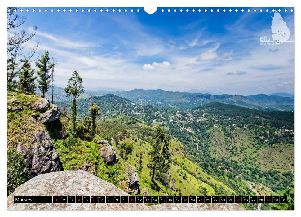 Sri Lanka, eine Reise über die Insel der King Coconut (CALVENDO Wandkalender 2025)