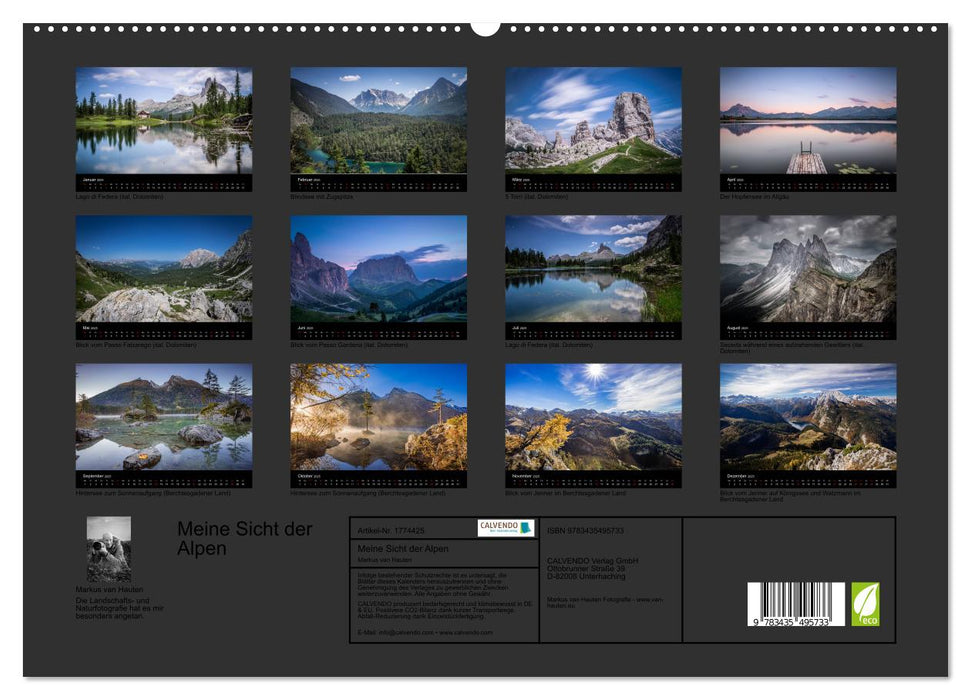 Meine Sicht der Alpen (CALVENDO Premium Wandkalender 2025)