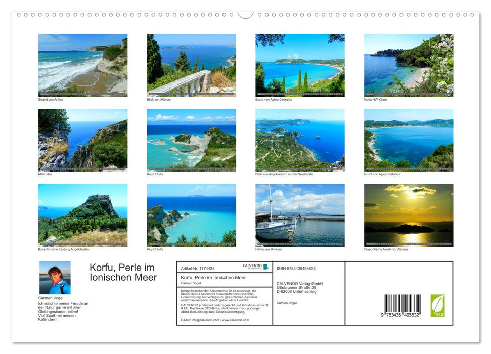 Korfu, Perle im Ionischen Meer (CALVENDO Premium Wandkalender 2025)