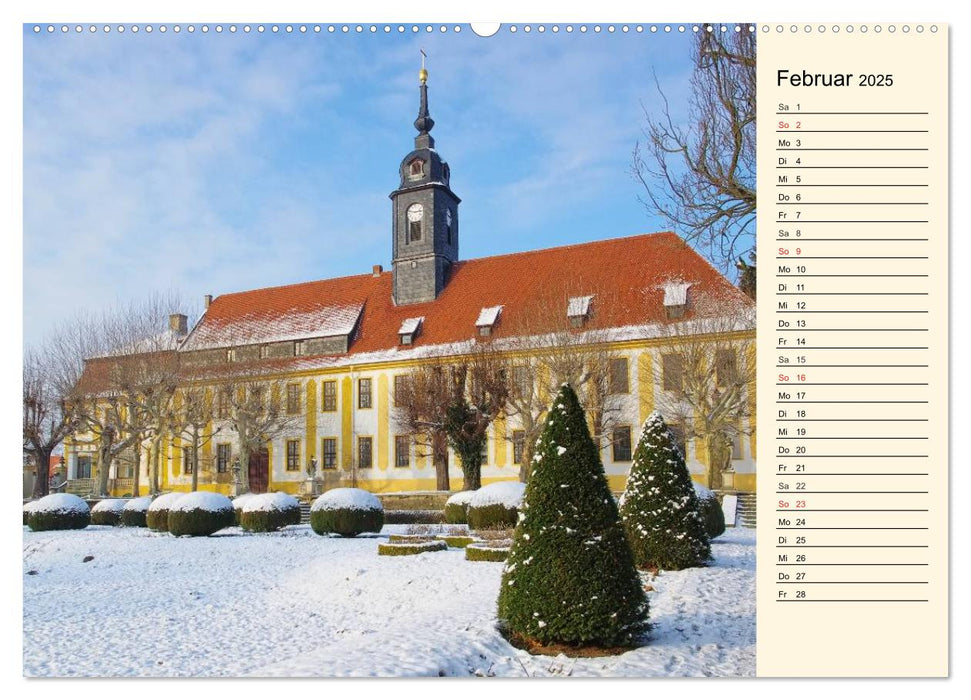 Sächsische Schlösser und Burgen (CALVENDO Premium Wandkalender 2025)