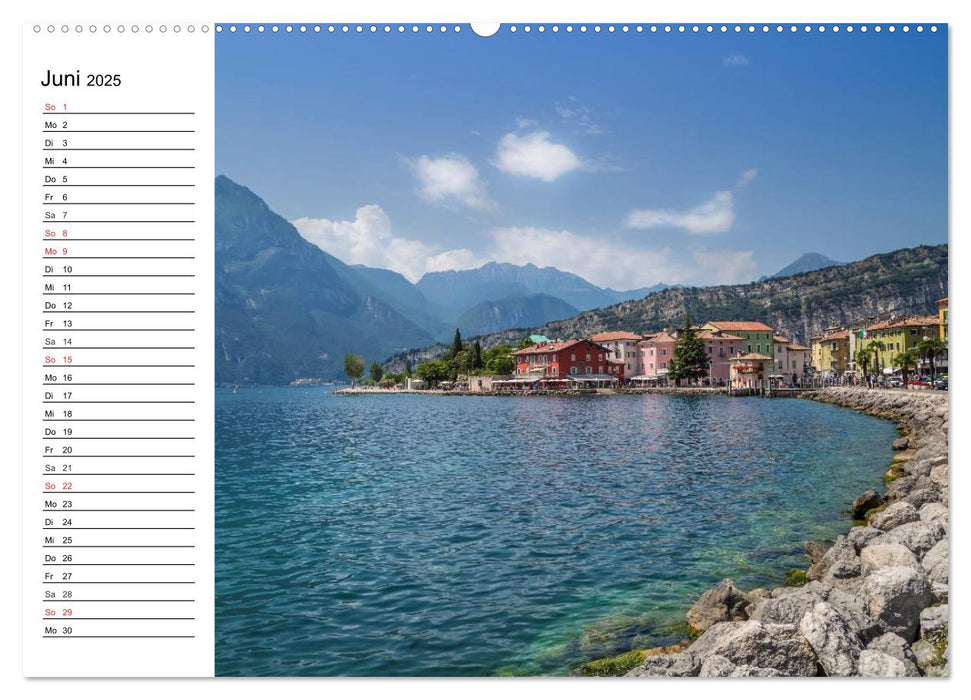 WUNDERBARER GARDASEE Riva del Garda und Torbole (CALVENDO Premium Wandkalender 2025)