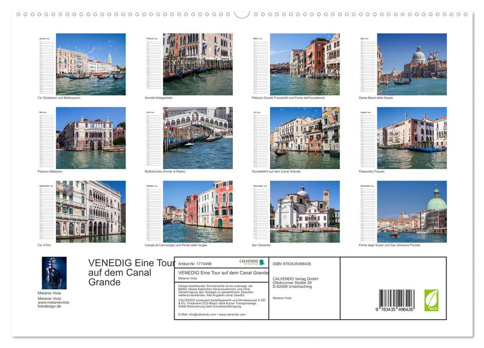 VENEDIG Eine Tour auf dem Canal Grande (CALVENDO Premium Wandkalender 2025)