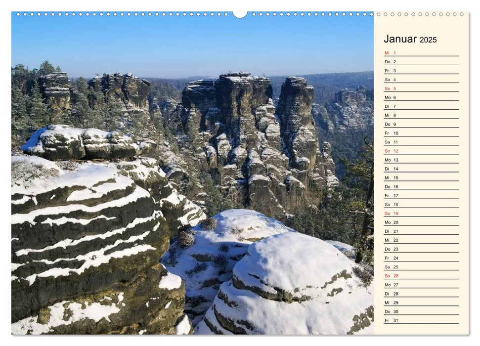 Elbsandsteingebirge (CALVENDO Premium Wandkalender 2025)