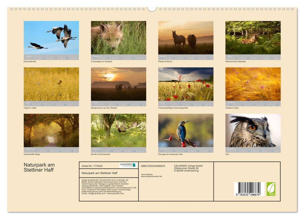 Naturpark am Stettiner Haff (CALVENDO Premium Wandkalender 2025)