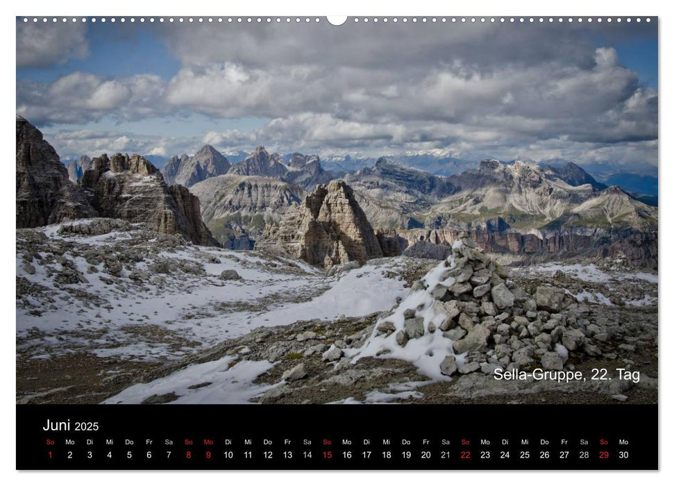 TransAlp - zu Fuß über die Alpen von München nach Venedig (CALVENDO Premium Wandkalender 2025)