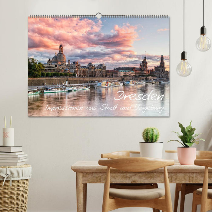 Dresden: Impressionen aus Stadt und Umgebung (CALVENDO Wandkalender 2025)