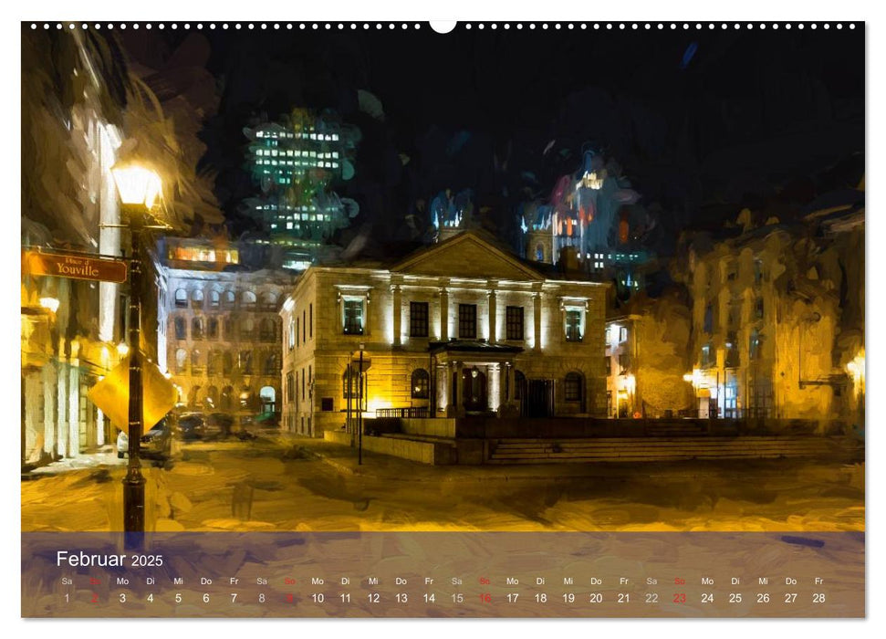 Montreal bei Nacht (CALVENDO Premium Wandkalender 2025)