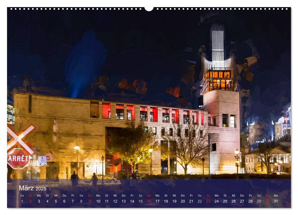 Montreal bei Nacht (CALVENDO Premium Wandkalender 2025)