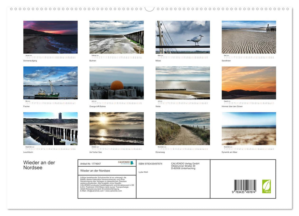 Wieder an der Nordsee (CALVENDO Premium Wandkalender 2025)