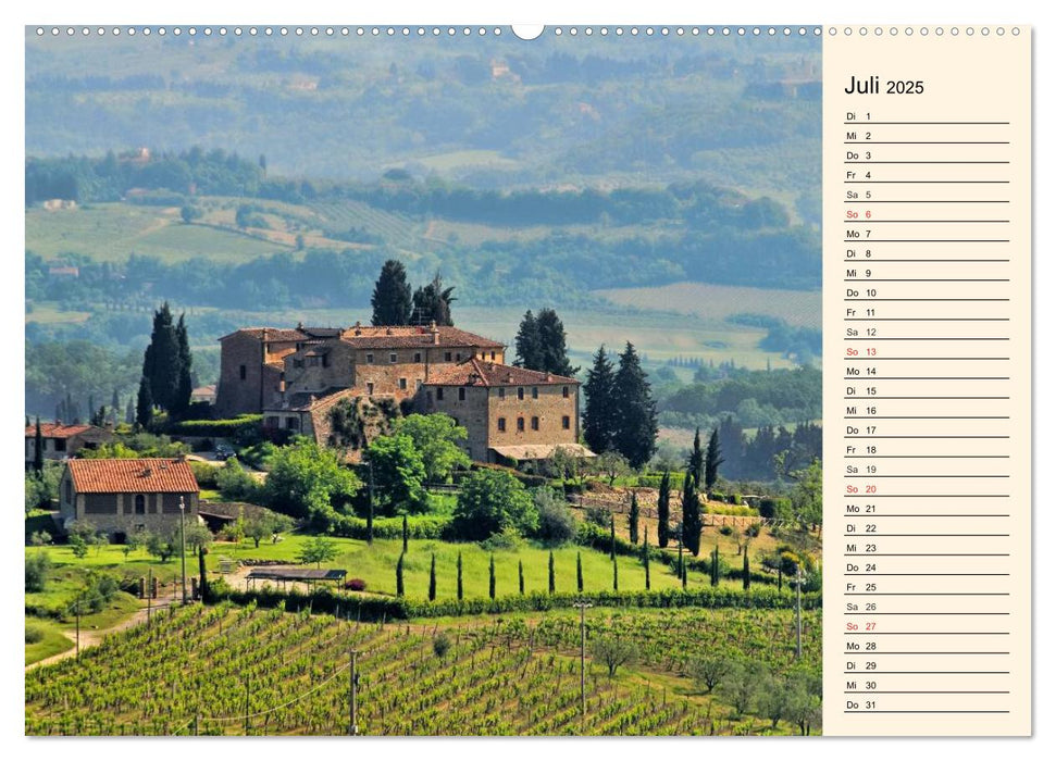 Toskana – Traumlandschaft in Italien (CALVENDO Premium Wandkalender 2025)