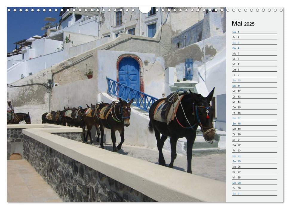 SANTORINI - Idyll auf dem Vulkan (CALVENDO Wandkalender 2025)