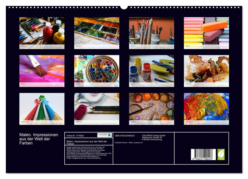 Malen. Impressionen aus der Welt der Farben (CALVENDO Premium Wandkalender 2025)