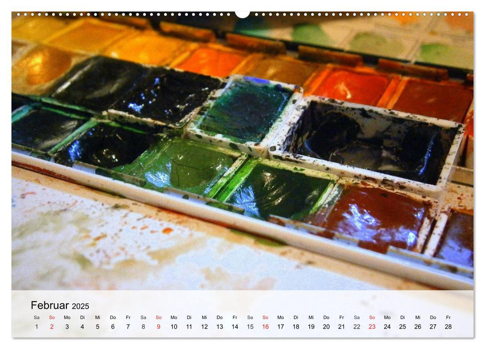 Malen. Impressionen aus der Welt der Farben (CALVENDO Premium Wandkalender 2025)