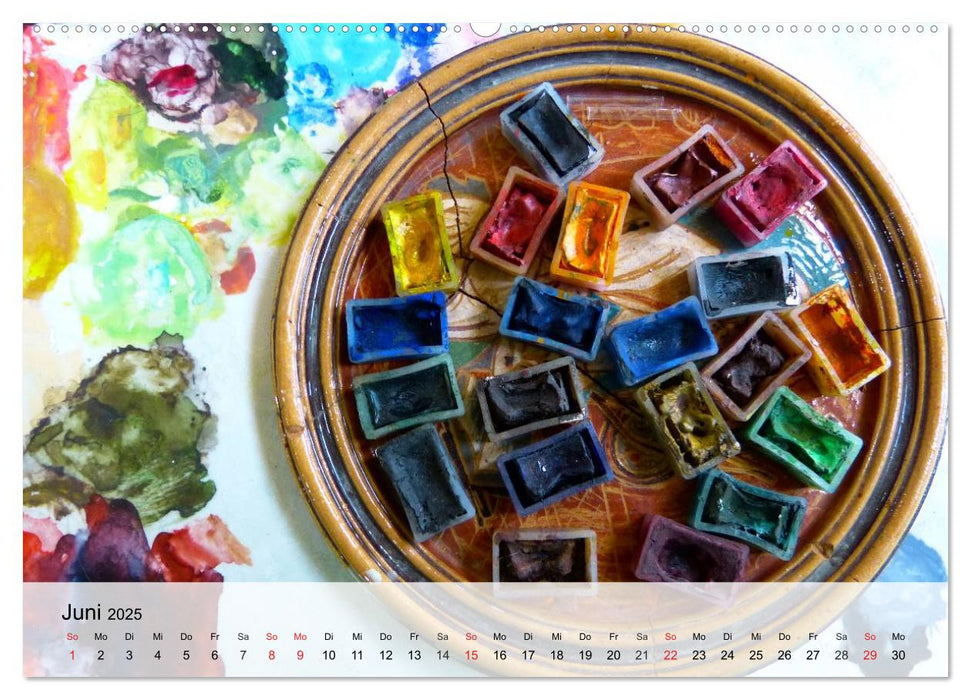 Malen. Impressionen aus der Welt der Farben (CALVENDO Premium Wandkalender 2025)